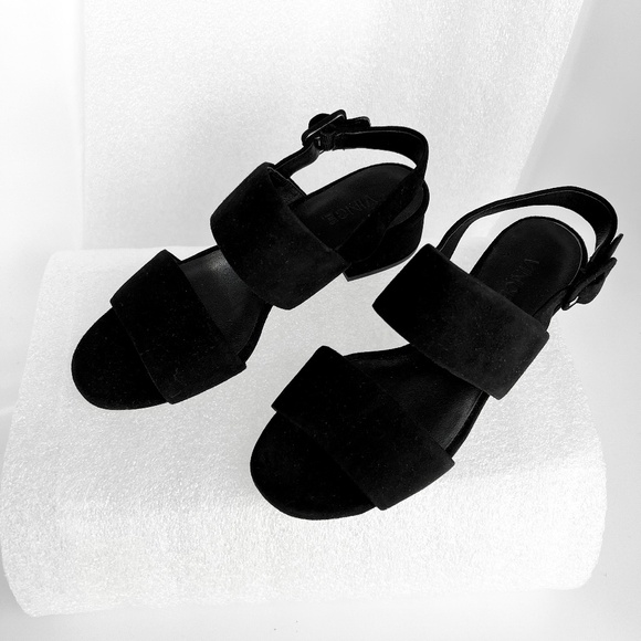 VINCE Taye Padded Double Strap Open Toe SlingBack Sandals Black Size US 6M NEW - Picture 5 of 16